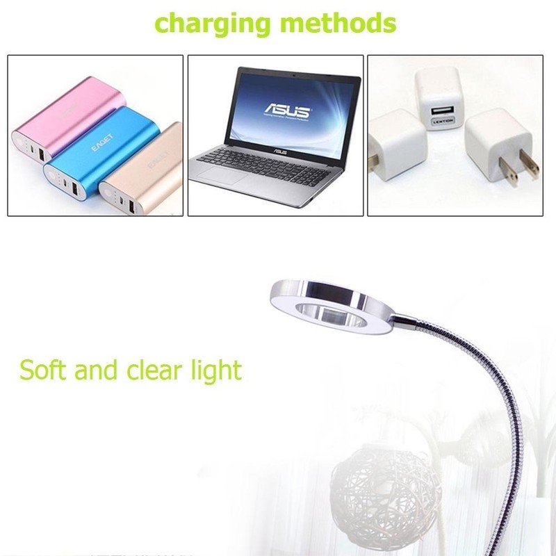 ANGGREK LED Lamp Clip On Desk Light 2.5X Times Magnifier