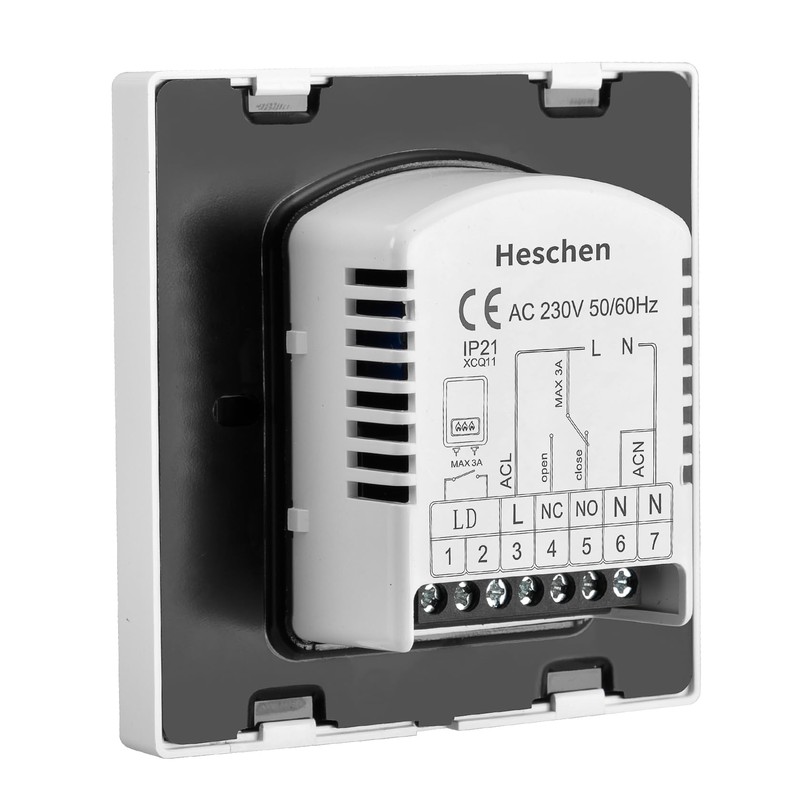 Heschen Digital Underfloor Heating Thermostat, HS-C505, 230VAC 3Amp, Underfloor Heating