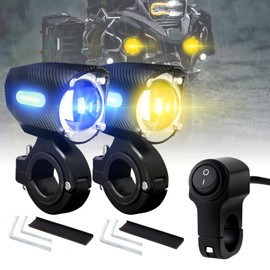 Motorcycle Driving Lights 120W Auxiliary Hi Lo 5-Mode Foglights Spotlights