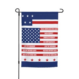 Make Americans Kind Again Garden Flag,Vertical Double Sided Yard Sign,Small Banner For Outdoor Home House Patio Porch Deco,12 x 18 Inch