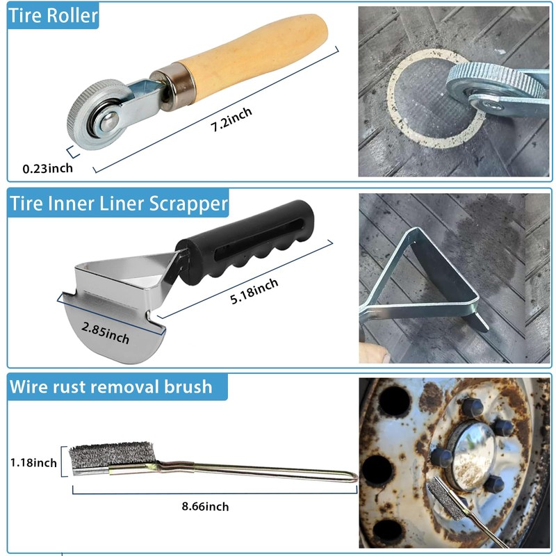 Daisleep Air Tire Repair and Polish Patch Kit with 2500