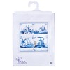 Thea Gouverneur 484A Delft Blue Antique Tiles on 18 Count
