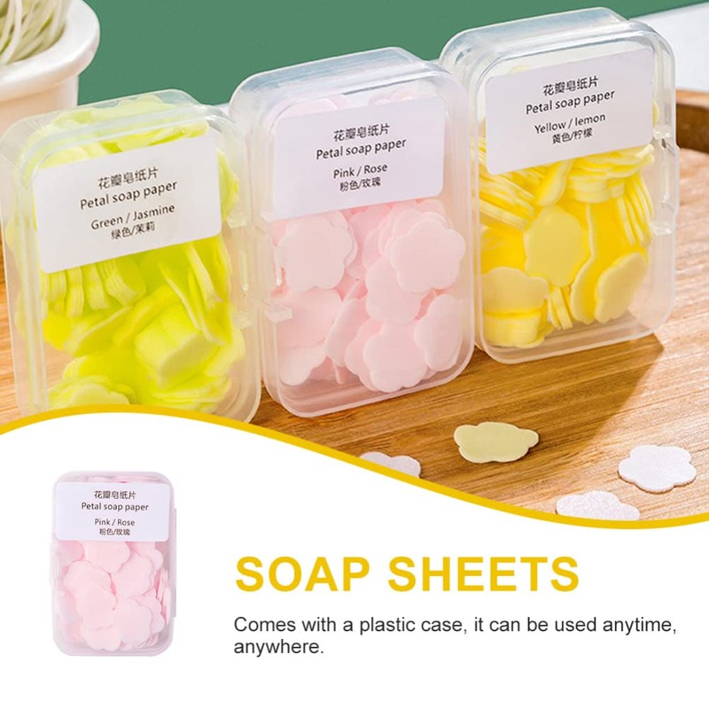 Healeved 16 Boxes of Portable Travelling Soap Flakes Outdoor Hand