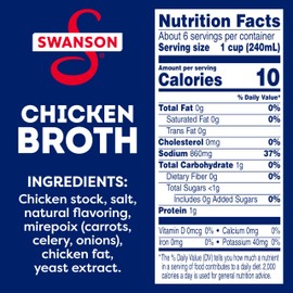 SWANSON S 100% Natural, Gluten-Free Chicken Broth, 49.5 Oz Can