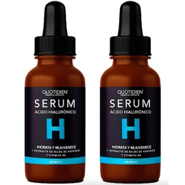 Kit 2 x Serum Acido Hialuronico Concentrado Facial Antienvejecimiento Con Vitamina B5+ Extracto Azafran - Suero Antiedad Cuidado Facial Hidratante - S
