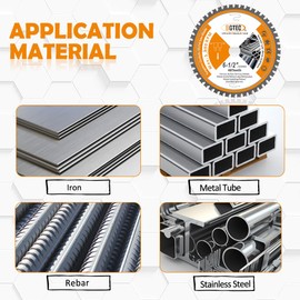 TCT Circular Saw Blade Metal Cutting Dics 165MM with 20MM Arbor, 48T Tungsten Carbide Tipped Circular Saw Blade for Metal Iron Stainless Steel BGTEC