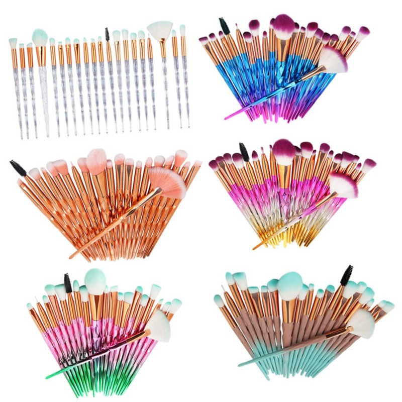 Mikinona Complete Makeup Brush Set 20pcs Makeup Tools Cosmetic Brushes