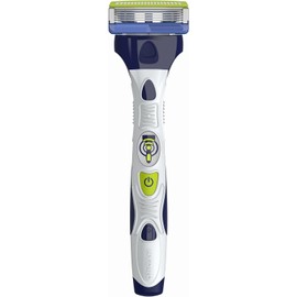 Schick (シック) Schick 5 Blade Hydro 5 Power Select Double Holder (Body + 2 Replacement Blades) Men's Stainless Steel Razor for Shaving