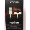Korus Power USB Charging Cable for Mobile Batons Works w/