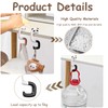 KASESSS Pack of 4 Multifunctional Hooks, Foldable Coat Hooks, Cute