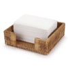 Rattan Napkin Holder Square, 7.5" x 7.5" x 2.5", Wicker