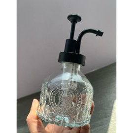Soap Dispenser,Hand Soap Dispenser for Bathroom and Kitchen,Farmhouse Bathroom Decor,Glass Soap Dispenser with Pump,Black Dispenser,Cute Clear Soap Dispenser,Vintage Soap Dispenser (White)