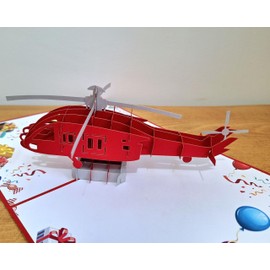 Card Mavens Helicopter Birthday Pop Up Card Retirement Pop Up 3D Birthday Cards for Men Grandson Birthday Card Airplane Pop Up Cards Birthday Cards for Son Adult Nephew Brother Father's Day