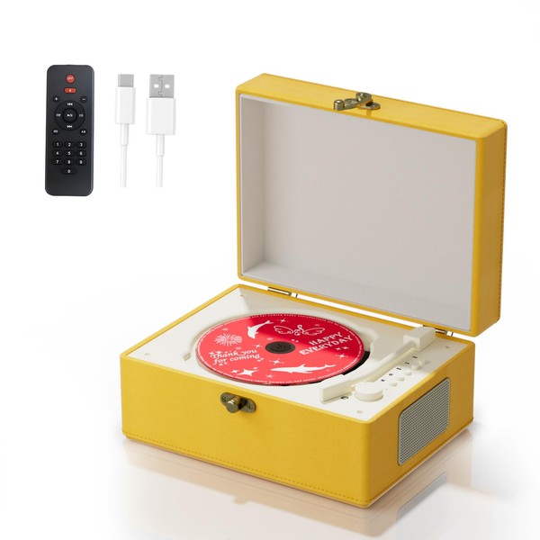 Yintiny Yintiny Time Music Box CD Player with Speakers; Bluetooth