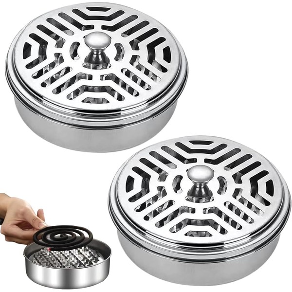 Aoreun Mosquito Spiral Holder, Pack of 2 Stainless Steel Holders