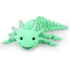 3D Printed Axolotl Fidget Toy, 3D Printed Animals Toy,Articulated Flexible Axolot Fidget Toy, Fun Gift(Mint Green, 10 in)