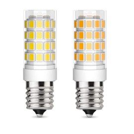 SZKOV 2-Pack E17 LED Bulb Microwave Oven Bulbs T7 ntermediate Base 8206232A Light 4W(40W Halogen Bulb Equivalent) for Over Counter Microwave Ovens,Home Light Fixtures AC110V-130V Daylight White 6000K