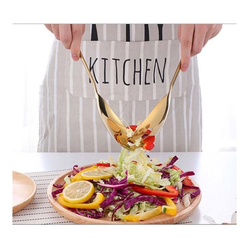 Juego de servidores de ensalada grandes de 30,5 cm, acero