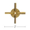 Universal Tool Antique Grandfather Brass Clock Key 4 Prongs -