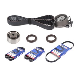 MOCA 3PC Serpentine Belt Set Alt-AC-Steer Timing Belt for 10-11 for Kia Soul 2.0L & 06-09 for Kia Spectra Spectra5 2.0L