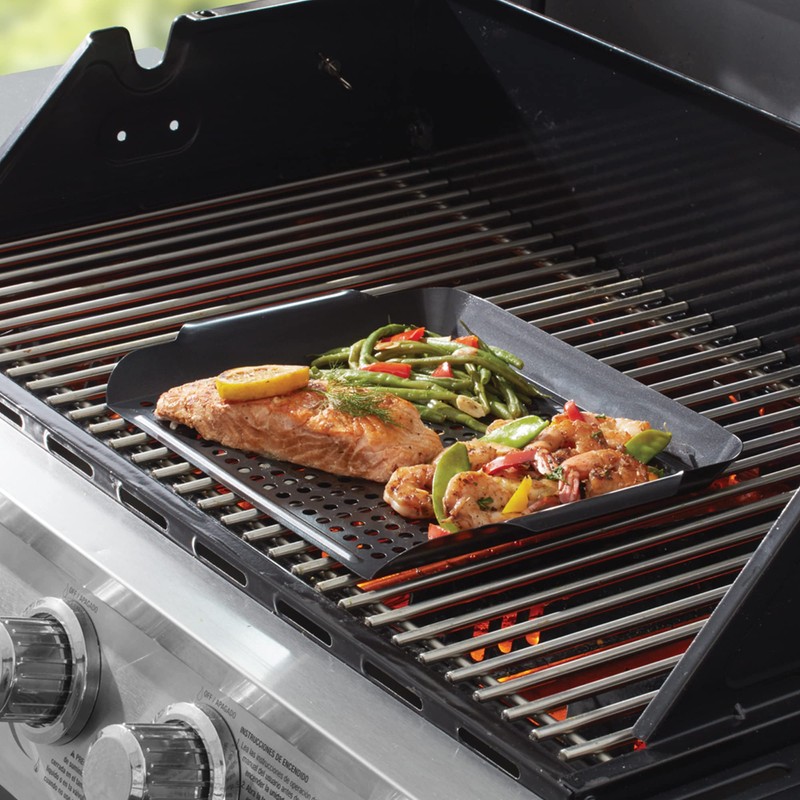 Mr. Bar-B-Q Deep Grill Topper, Non-Stick BBQ Grill Toppers with