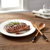 6 Pcs Wooden Spoon and Fork for Eating Utensil Set,