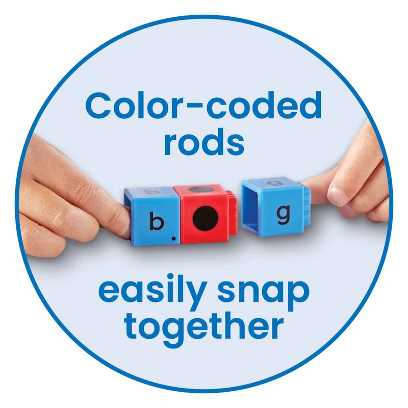Learning Resources Reading Rods - Alphabet & KVK Words Sticks,