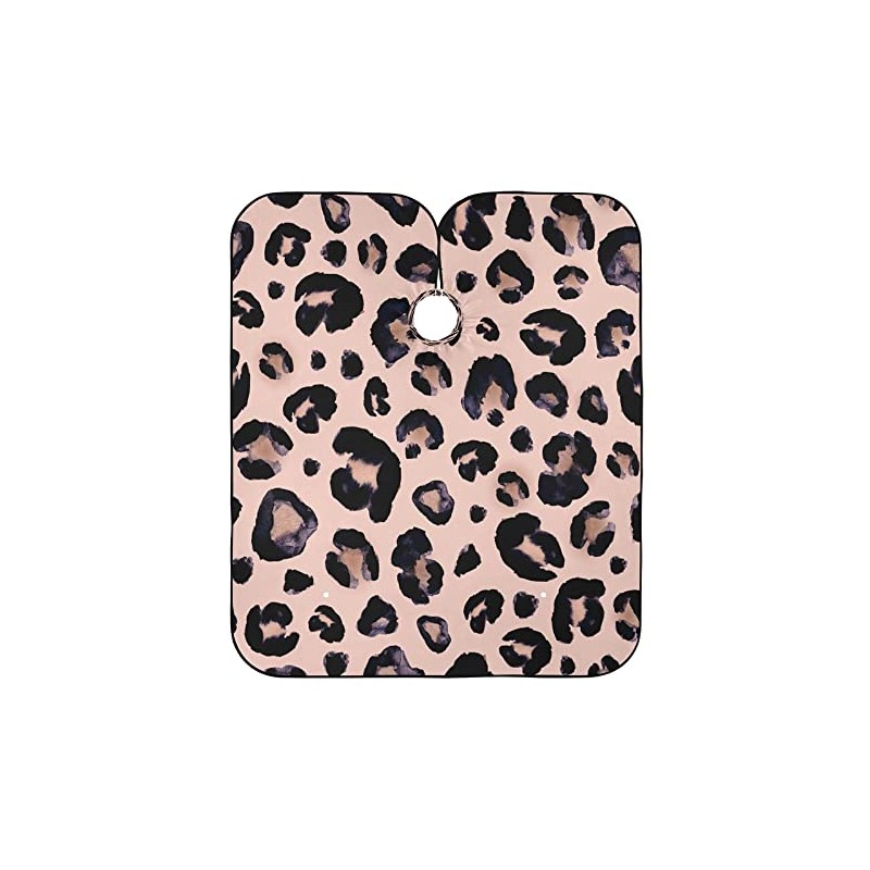 Delantal de peluquería con estampado de leopardo, color rosa, capa