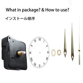 Clock Movement Handmade Wall Clock Clock Movement Clock Shaft Needle Set DIY 3 Pointer Set Handmade Wall Clock (Gold)