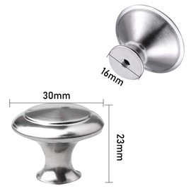 20Pcs Kitchen Door Knobs Cupboard Knobs Silver Cupboard Handles Chrome Knobs Cabinet Knobs Mushroom Drawer Knobs Round Pull Handles Cupboard Handles Door Handle Knobs for Furniture Wardrobes Bathroom