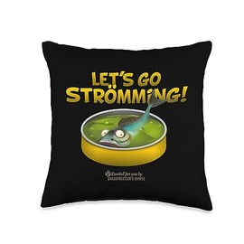 Surströmming Let's Go Strömming Fish in Can Surströmming Throw Pillow