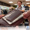 BULLIANT Slim Leather Wallet Metal Case Money Clip For Men-Magnetic