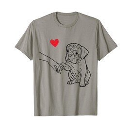 Cute Boxers Love Heart Puppy Mom Dad Toddler Lover Gift T-Shirt
