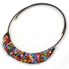 Avalaya Multicoloured Sea Shell Bead Collar Flex Wire Choker Necklace