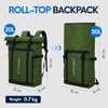 Haimont Expandable Rolltop Backpack Commuter Carry on Backpack for Women