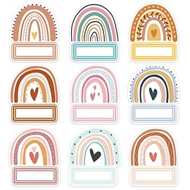 90 Pcs Cutout Name Tags Water Bottle Labels Daycare Labels Self Adhesive Name Stickers Gift Tags for Classroom Home Desk Bulletin Board Decoration Par
