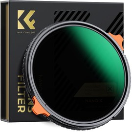 K&F Concept 49mm Variable ND Filter, ND4-64 & CPL Filter, 2 in 1, 2-in-1, Multi-functional Filter, 28 Layer Nano Coating, Waterproof, Oleophobic, Scratch Prevention, Polarizing Filter