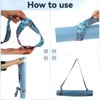Jeffdad 2Pcs Yoga Mat Carrying Strap, Adjustable Yoga Mat Strap