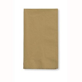 Creative Converting Touch of Color Servilletas de 2 capas, Servilleta de cena, Dorado, 7.5" x 4.25", 1