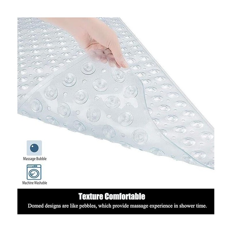 N/A Non-Slip Bathtu Mat (40 X 16) Extra Long Drain