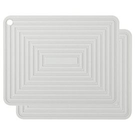 IFFMYJB Silicone Trivets for Hot Pots and Pans Hot Dishes, Durable Silicone Pot Holders, Multipurpose Silicone Heat Resistant Mat for Kitchen Countertops, Teal Silicone Hot Pads, Drying Pad 2 Set