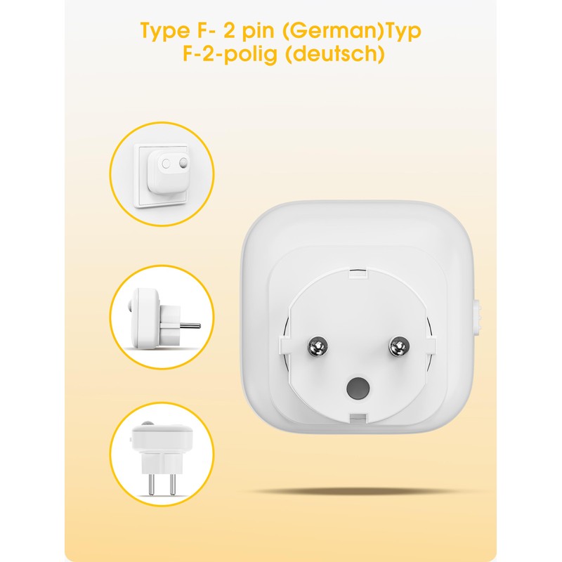 Emeritpro Night Light Socket, Pack of 2 Socket Light with