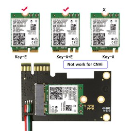 Xiwai Adaptador de tarjeta de red inalámbrica NGFF A/E-Key WiFi a M.2 NGFF Key-M NVME Adaptador SSD para AX200 WiFi 6 Bluetooth 5.1