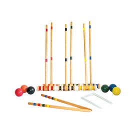Triumph Sports Six Player Croquet Sets with 6 Wood Mallets, Balls, and Carrying Bags