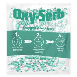 Oxy-Sorb 100cc Oxygen Absorbers for Food Storage 100 Packs, Preserving Food Freshness with Food Grade Oxygen Absorbers for Long-Term Storage, O2 Absorbers Food Grade for Mylar Bags,Mason Jars,Canning