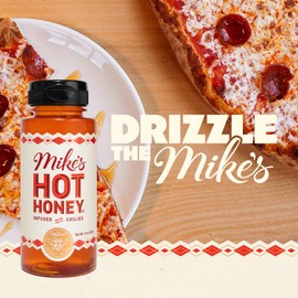 Mike's Hot Honey, America's #1 Brand of Hot Honey, Spicy Honey Infused with Chili Peppers, Certified Kosher, Gluten-Free, Paleo-Friendly, Sweet Heat, Perfect for Hot Sauce Lovers (10oz Bottle, 2 Pack)
