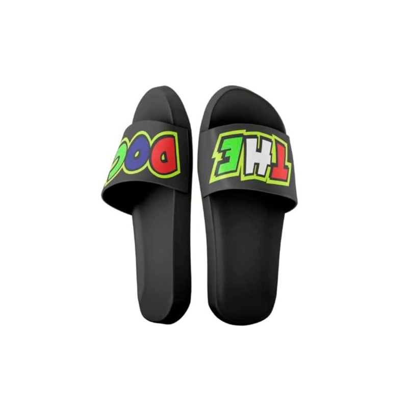 Valentino Rossi Unisex Vr46 Fan Slippers, Black, 41 EU