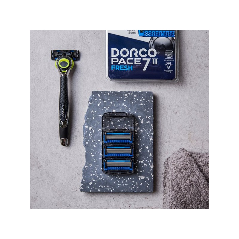 Dorco Face 7 Fresh Razor Blades (4 packs) / 도루코