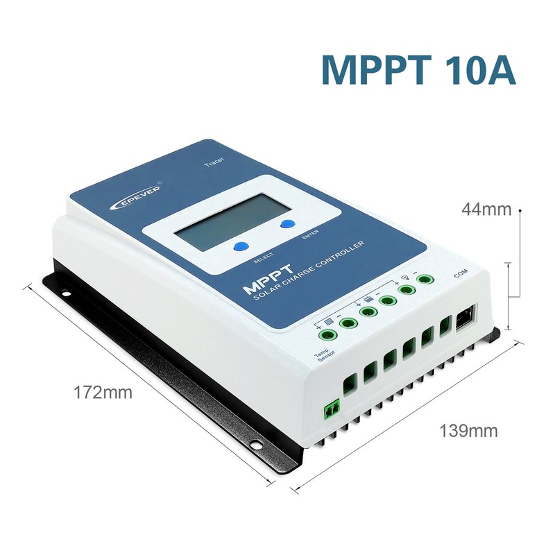 EPEVER MPPT Solar Charge Controller 10A Solar Panel Charge Regulator