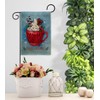 Breeze Decor Christmas Coco Burlap Garden House Flag Kit Wintertime